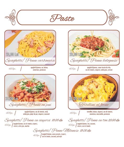 Menu At Royal Palace Turnu M Gurele