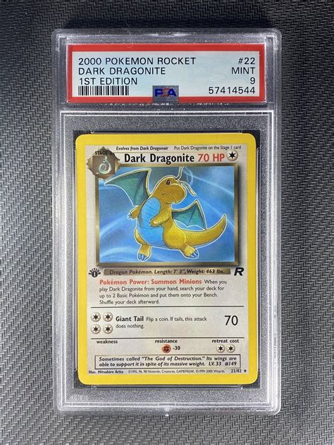 Dark Dragonite Rocket St Edition Non Holo Pokemon Card Psa