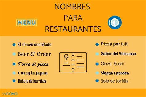 Ideas De Nombres Creativos Para Restaurantes Insp Rate Con Lemas