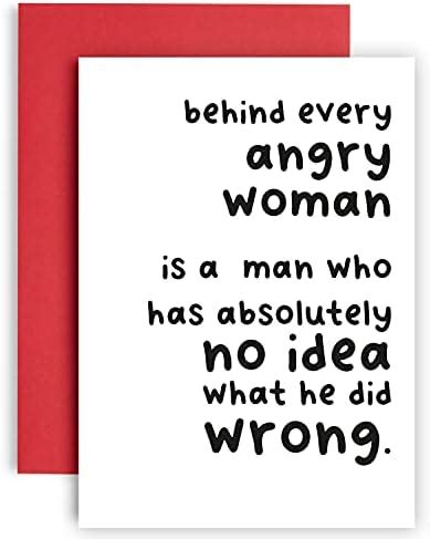 Huxters Behind Every Angry Women Humourous A5 Anniversary Card