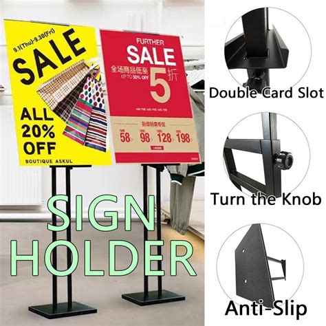 Double Sided Kt Board Bracket Stainless Steel Billboard Hotel Signage