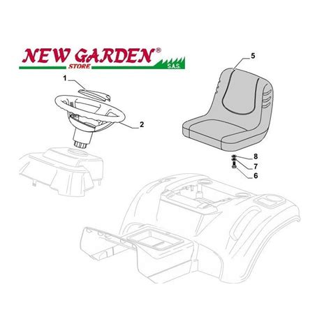 Esploso Sedile E Volante 84cm XDC135HD Trattorino Rasaerba CASTELGA