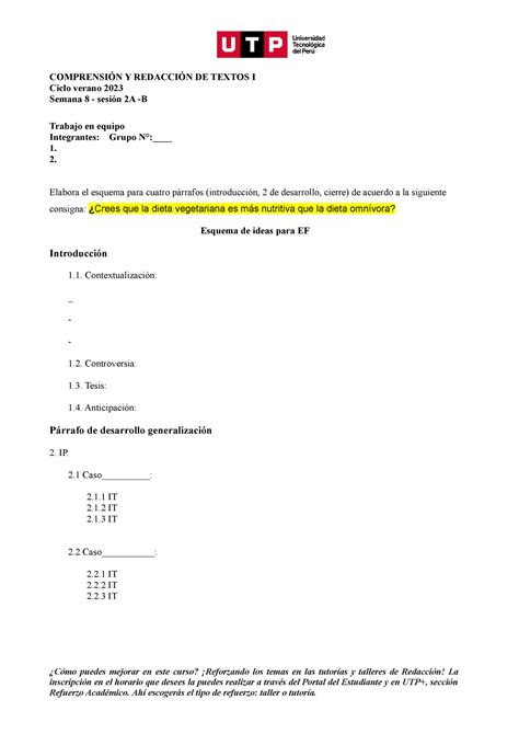 S S A B Esquema Para Examen Final Material Verano