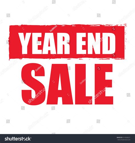 Red Year End Sale Infographics Sign Stock Illustration 514328221