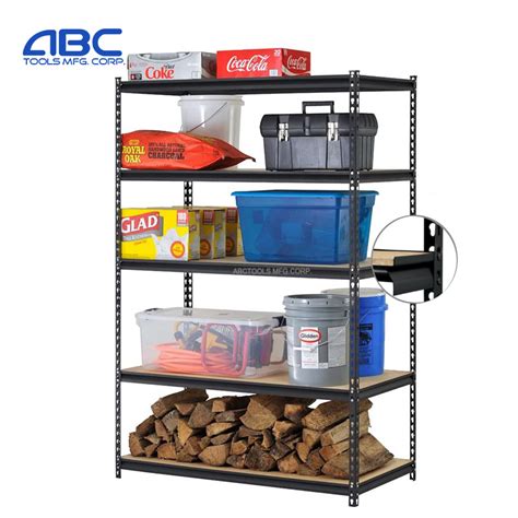 Light Duty Boltless Steel Shelving Racking System Rivet Layer