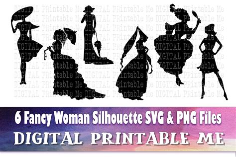 Woman Silhouette Fancy Lady Girl Svg Graphic By Digitalprintableme · Creative Fabrica