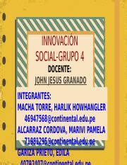 Innovacion Social Grupo Trabajo Pptx Innovaci N Social Grupo