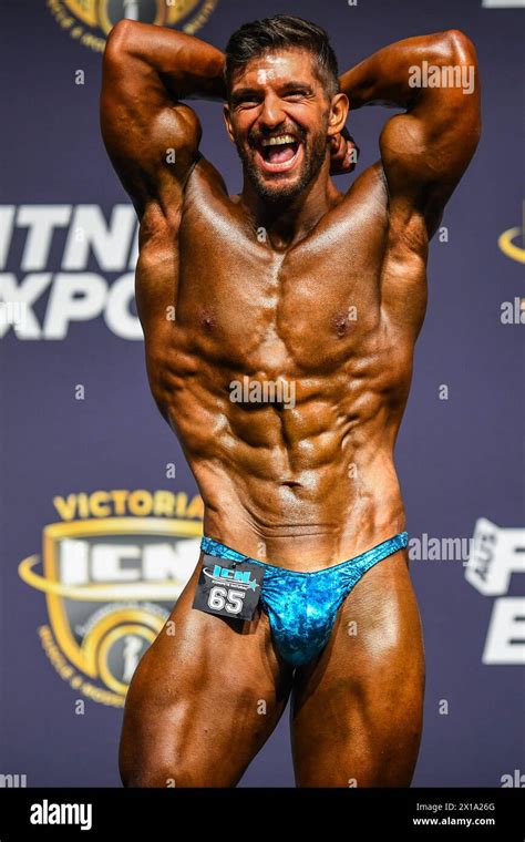 Melbourne Australia 13th Apr 2024 Australian Natural Bodybuilder