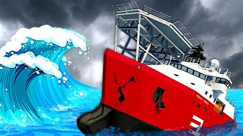 Sinking Ship Survival During A Storm Stormworks Youtube