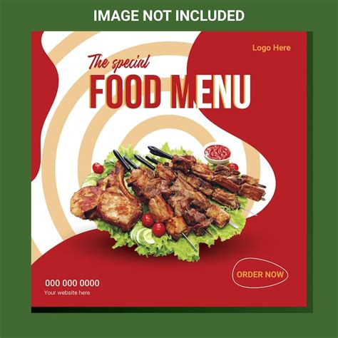 food social media special post design template premium vector