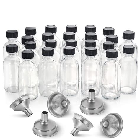 Buy Oz Small Clear Glass Bottles Ml With Lids Stainless