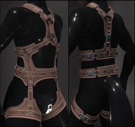 Vrchat Canine Masculine Leather Harness By Dein Ra
