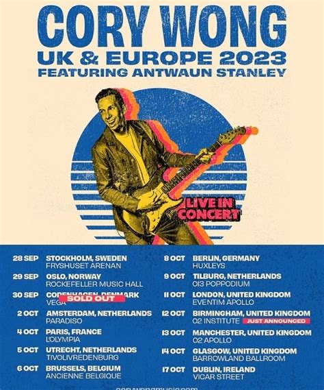 Cory Wong UK Europe Tour 2023 13 October 2023 O2 Apollo Event