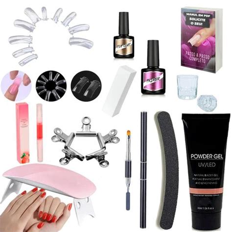 Kit Unha Gel Poligel Polygel Unhas Molde F Completo Casa Da Compra