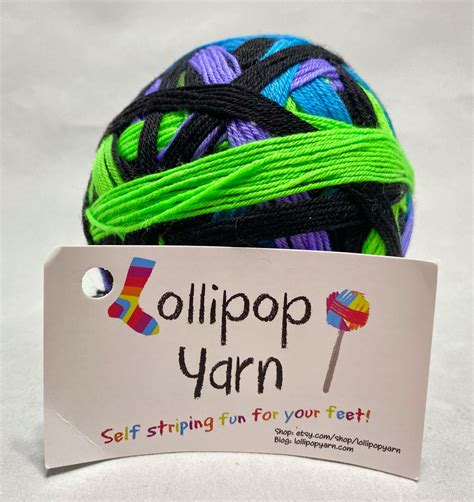 Lollipop Yarn Rare VIXEN self striping sock yarn | Etsy