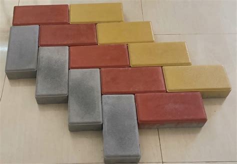 Cement Rectangular X Paver Block Dimensions Inch Thickness