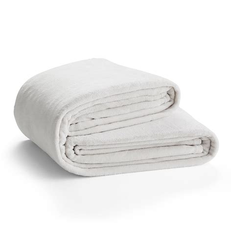 Rest Haven Fleece Blanket Twin 60 X 80 White