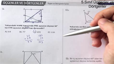 S N F Matematik Genler Ve D Rtgenler Soru Z M Youtube