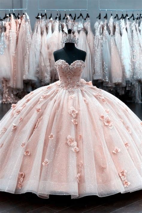 Blush Pink Tulle Ball Gown Light Pink Quinceanera Dresses Quinceanera