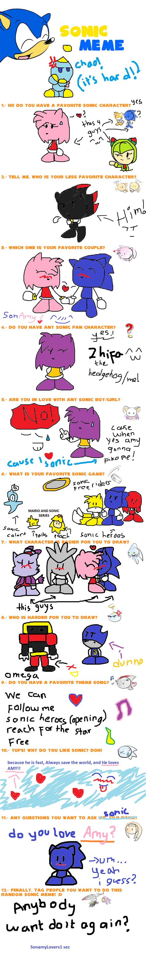 Sonic Meme by ClassicAmy on DeviantArt