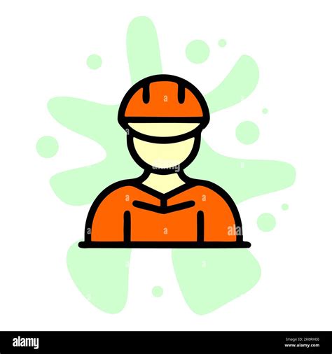 Construction Engineer Icon Outline Construction Engineer Vector Icon