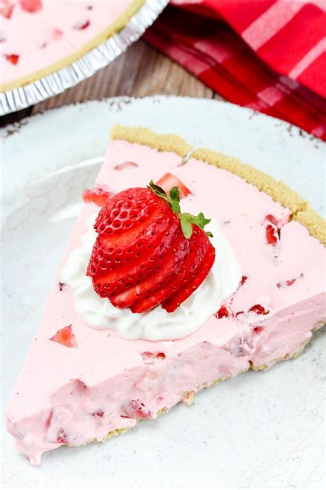 No Bake Strawberry Jello Pie Easy Recipe