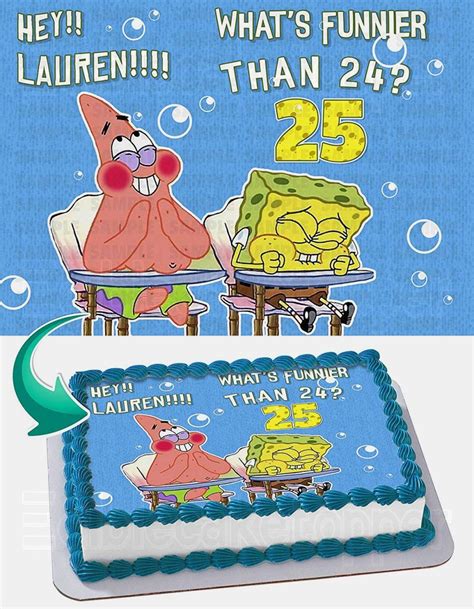 Spongebob Torte, 25th Birthday Cakes, 25th Birthday Ideas For Him, 25 Birthday, Birthday Goals ...