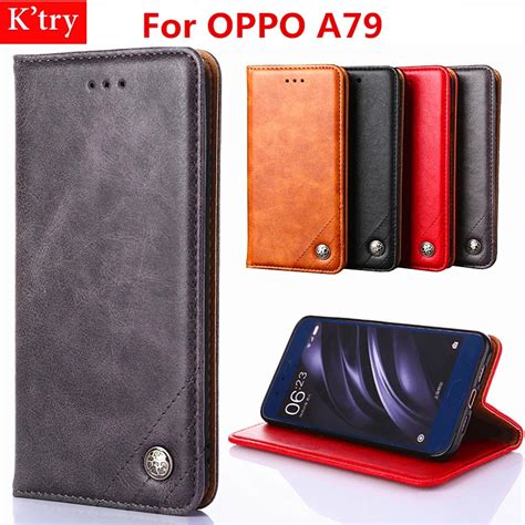 For OPPO A79 Case Flip 6 01 Inch Vintage Wallet Stand Cover Silicone