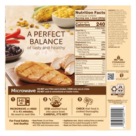 Healthy Choice Cafe Steamers Mexican Style Street Corn Frozen Meal 9