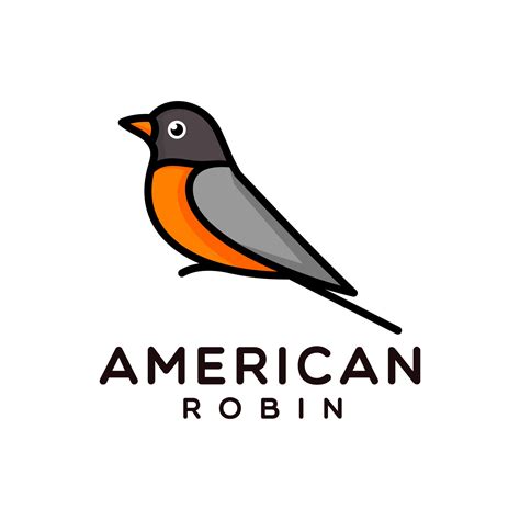 American Robin Logo Template 8249308 Vector Art at Vecteezy