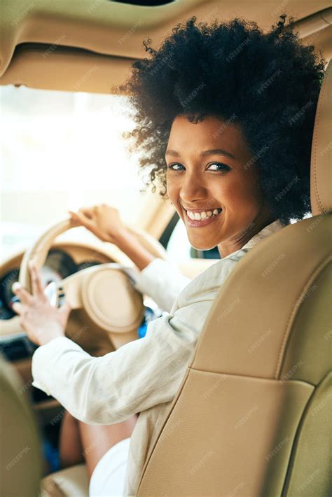 Premium Photo | Woman portrait and happy to drive car for license