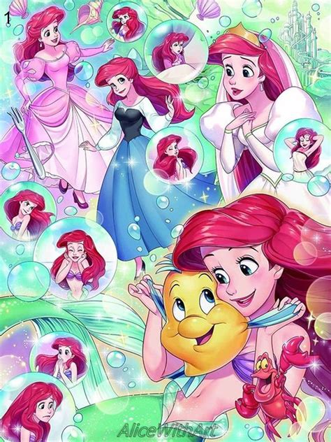 5d Diy Diamond Painting Kit Cartoon Disney Princess Diamond Etsy