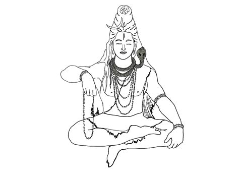 Shiva Line Drawing At PaintingValley Explore Collection Of Shiva