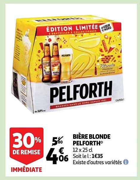 Promo Bi Re Blonde Pelforth Chez Auchan Icatalogue Fr