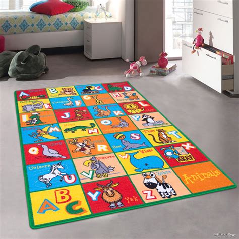 Allstar Kids Baby Room Area Rug Learn Abc Alphabet Letters With