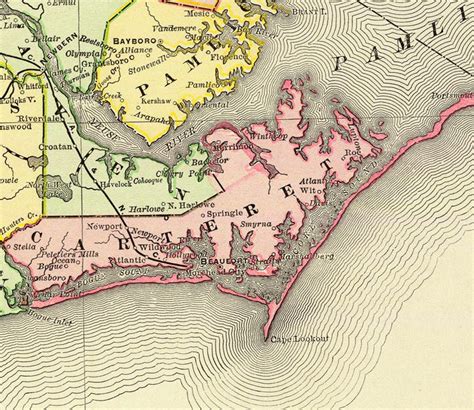 Old Map North Carolina 1897 Vintage Map Wall Map Print - VINTAGE MAPS ...