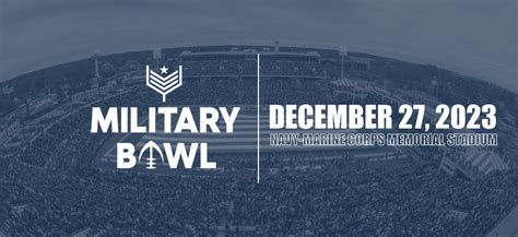 2023 MILITARY BOWL SET FOR WEDNESDAY, DECEMBER 27 | Military Bowl