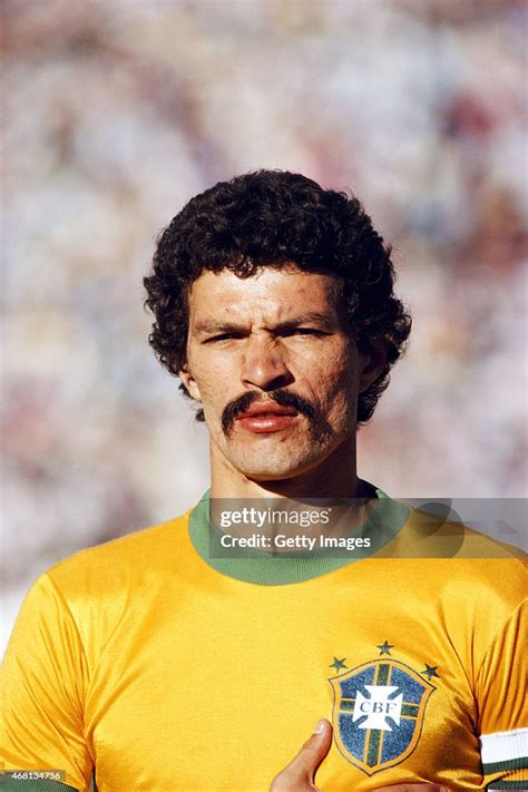 Brazil Captain Socrates Pictured Before The Copa De Ora Match Between