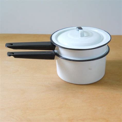 Vintage Enamelware Double Boiler