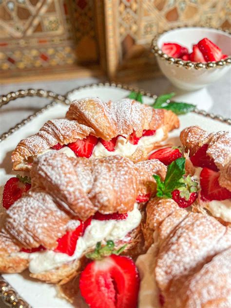 Strawberry Mascarpone Crème Croissants Falasteenifoodie