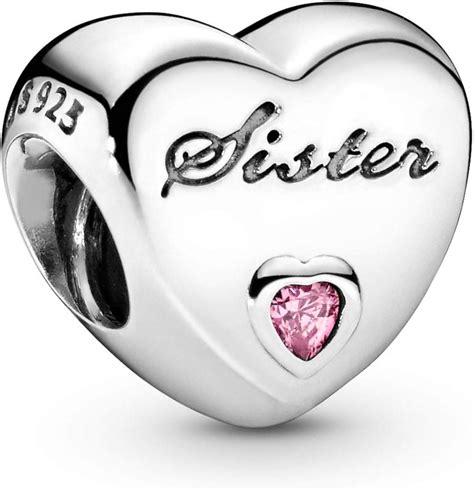 Pandora Jewelry Sisters Love Charm In Sterling Silver With Pink