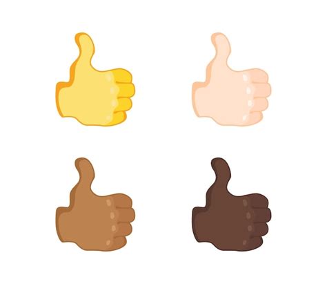 Duim Omhoog Emoji Gebaar Vector Ge Soleerde Pictogram Illustratie