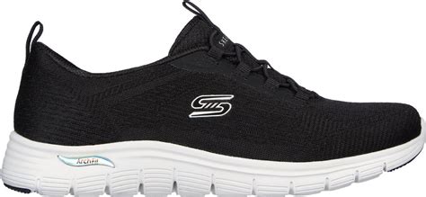 Skechers Arch Fit Vista Gleaming Dames Sneakers Zwart Vergelijk Prijzen