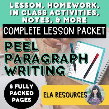 PEEL Paragraph Writing Packet Lesson Notes Homework Activity