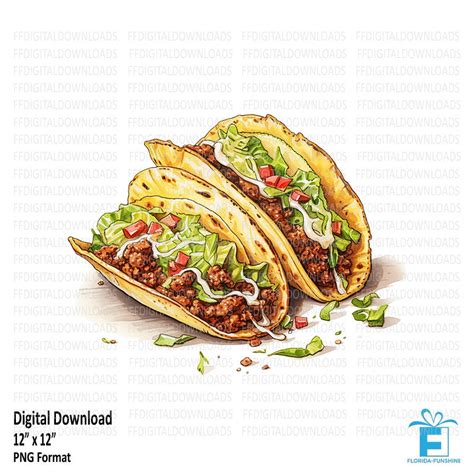 Tacos Clipart Tacos PNG Tacos Digital Clipart Mexican Food - Etsy Australia