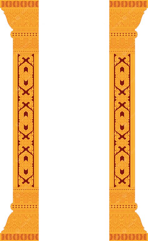 Khmer Pillar Vector Pillar Khmer Pillar Kbach Pillar Png And Vector