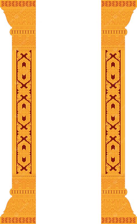 Khmer Pillar Vector Pillar Khmer Pillar Kbach Pillar Png And Vector