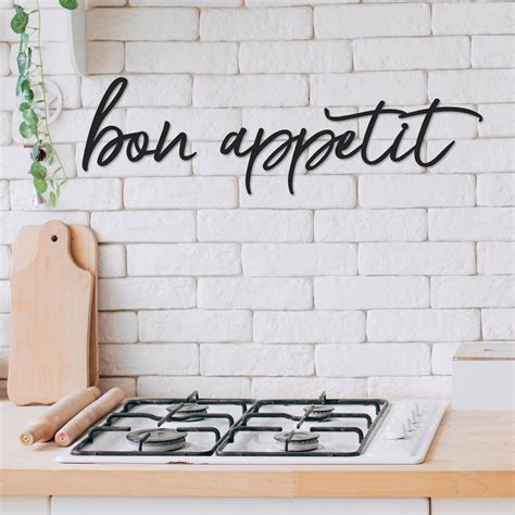 Bon Appetit Metal Wall Art Eat Sign Bon Appetit Kitchen Sign Kitchen ...