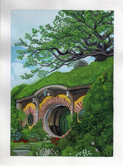 Hobbit House Painting Hobbit House Art