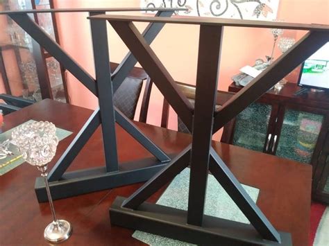 Trestle Metal Table Base Farmhouse Etsy